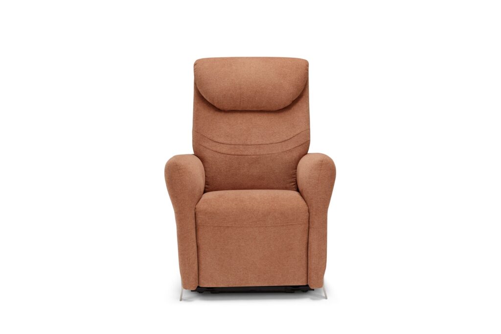 Poltrona relax Yoga Flexx Emilia ruggine, vista frontale – Maraflex Stabio