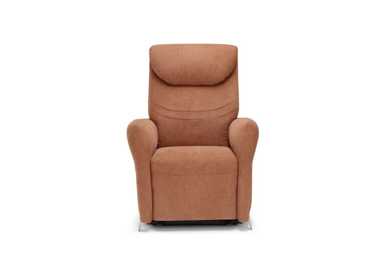 Poltrona relax Yoga Flexx Emilia ruggine, vista frontale – Maraflex Stabio